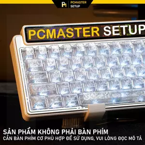 Keycap xuyên led Crystal Carbon Fiber Clear xuyên led pha lê cực kỳ đẹp, nhựa PC, profile Cherry