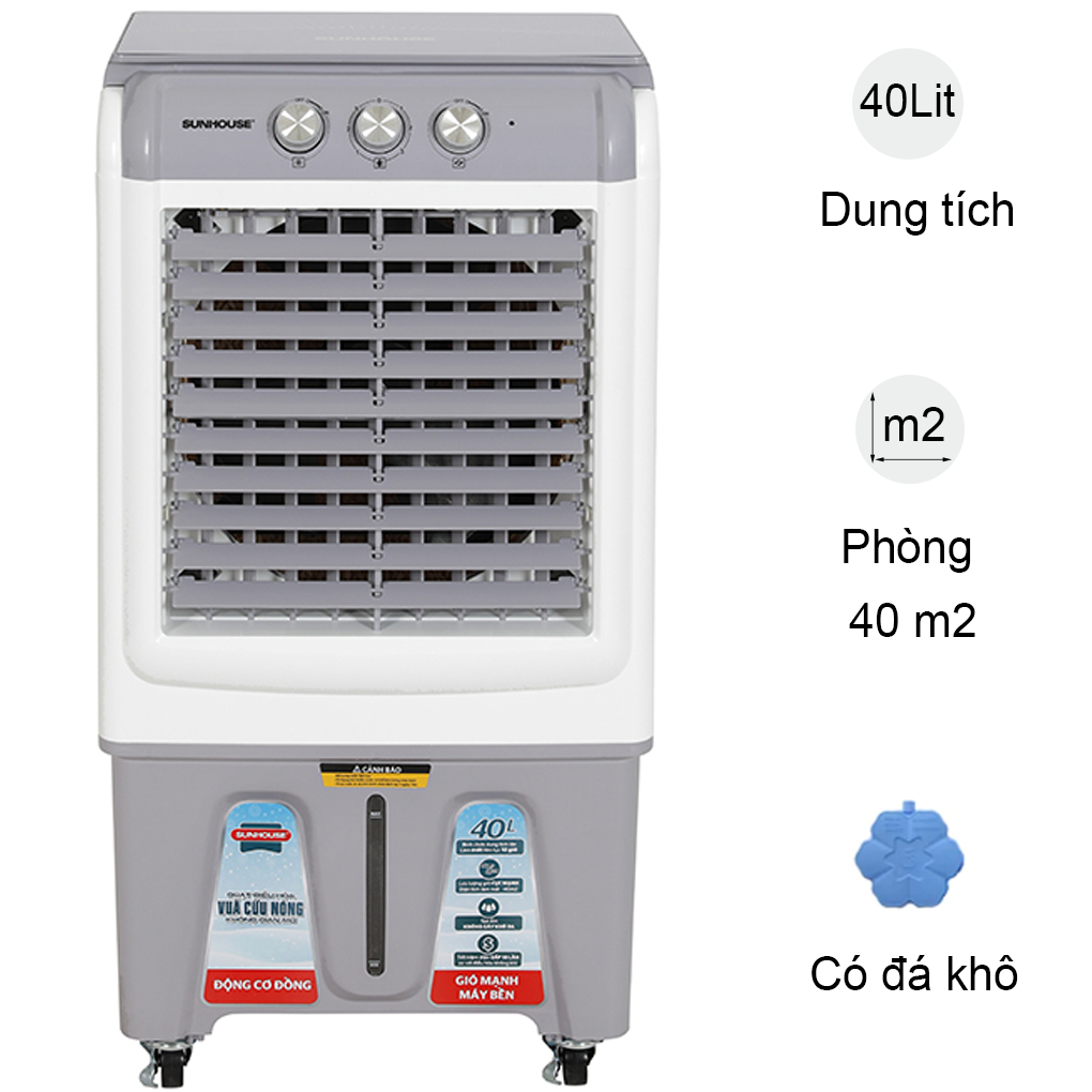 [Chính Hãng - Mới 100%] Quạt Điều Hòa SUNHOUSE SHD7744 40L - 125W Làm Mát Hiệu Quả Bền Bỉ BH 12Tháng
