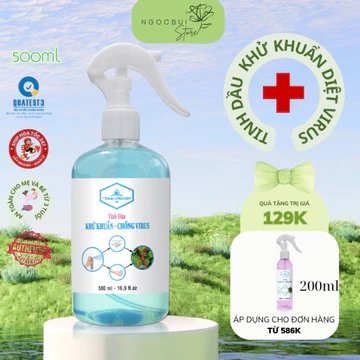 Bình xịt khử khuẩn diệt virus tinh dầu sả chanh Thảo Nguyên rửa tay khô đuổi muỗi khử mùi 200-500ml