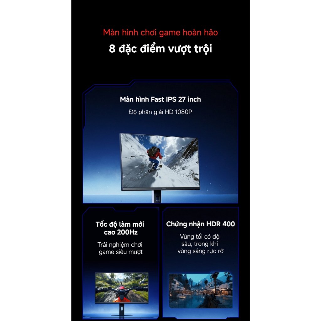 Xiaomi Màn hình Monitor Gaming Monitor G27i 2026 LCD IPS nhanh | Tốc độ làm mới cao 200Hz | BH 3 năm chính hãng | BigBuy360 - bigbuy360.vn