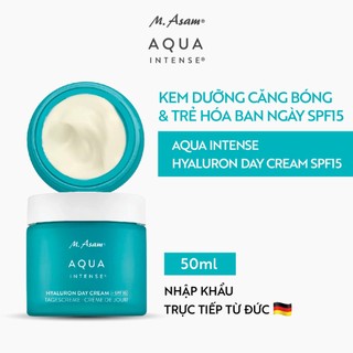 Kem dưỡng chống nắng căng bóng và trẻ hóa ban ngày SPF15 M.Asam AQUA INTENSE Hyaluron Day Cream SPF 15 50ml