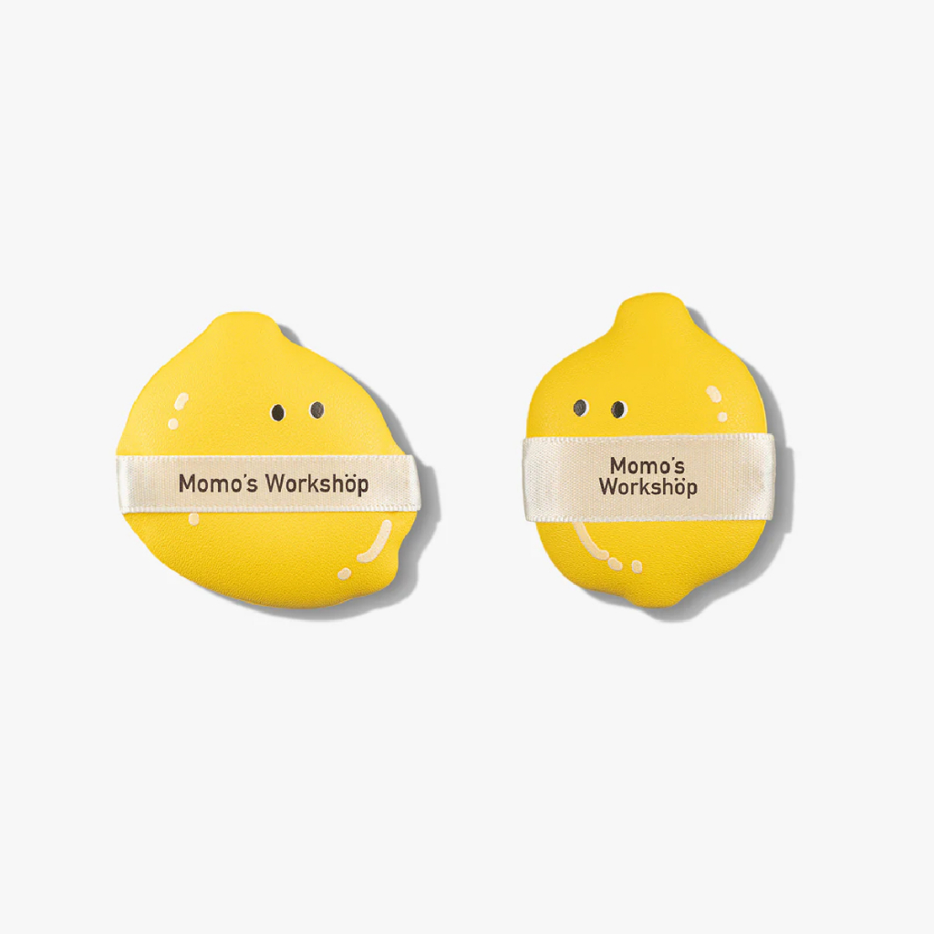 Bông Mút Tán Nền Thiết Kế Quả Siêu Mềm Mại Momo's Workshop Bento Buddies Geego All-Weather Puff - Lemon (2pcs)