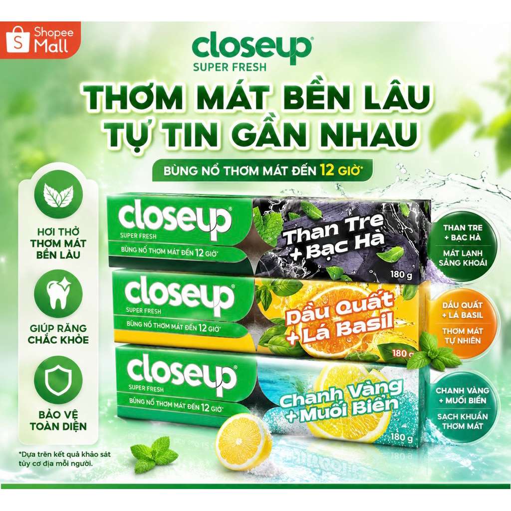 Kem Đánh Răng Close Up Combo 2 hộp x 180g