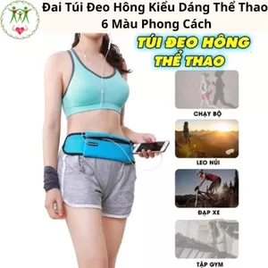Đai Túi Đeo Hông Kiểu Dáng Thể Thao Có 6 Màu , Ngăn Kéo Khóa Đựng Đồ Tiện Lợi