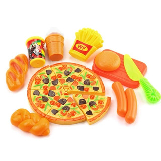 Đồ Chơi Nấu Ăn Fastfood Thức Ăn Nhanh Và Cắt Pizza Có Khay Cho Bé Giúp Phát Triển Kỹ Năng