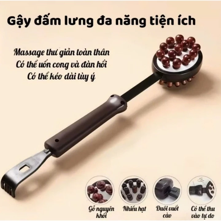 Gậy Đấm Lưng Gỗ Massage 2 Mặt – Phụ Kiện Sống Khỏe, Giảm Đau Mỏi & Thư Giãn Mỗi Ngày