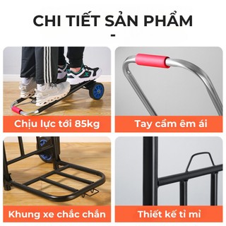 Xe đẩy gấp gọn đa năng | Tặng kèm dây buộc | Xe hành lý – Xe đi chợ | Khung thép chịu lực – Sơn chống gỉ