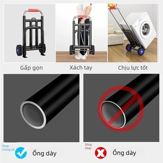 Xe đẩy gấp gọn đa năng | Tặng kèm dây buộc | Xe hành lý – Xe đi chợ | Khung thép chịu lực – Sơn chống gỉ