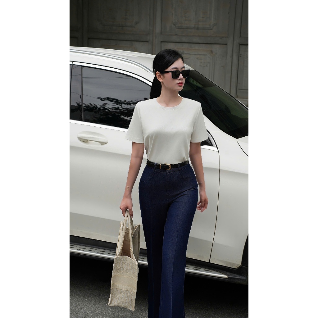 MINELEGÁNCE | ÁO PHÔNG COTTON MINELEGANCE THANH LỊCH, PHỐI QUẦN ÁO BASIC - MIN106