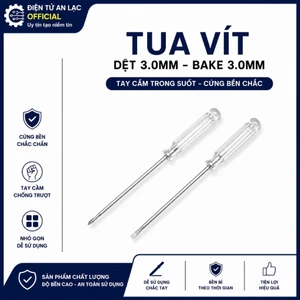 Tua vít bé cán pha lê trong suốt dài 13cm 2 cạnh 4 cạnh Siêu rẻ