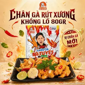 CHÂN GÀ RÚT XƯƠNG KHỔNG LỒ vị tê cay 80g- ĂN CÙNG BÀ TUYẾT (Tặng bim bim bất kỳ) M122