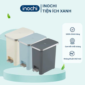 Thùng rác đạp chữ nhật Hiro Hana nhiều dung tích 10L/15L/20L không kèm lõi - CHÍNH HÃNG INOCHI