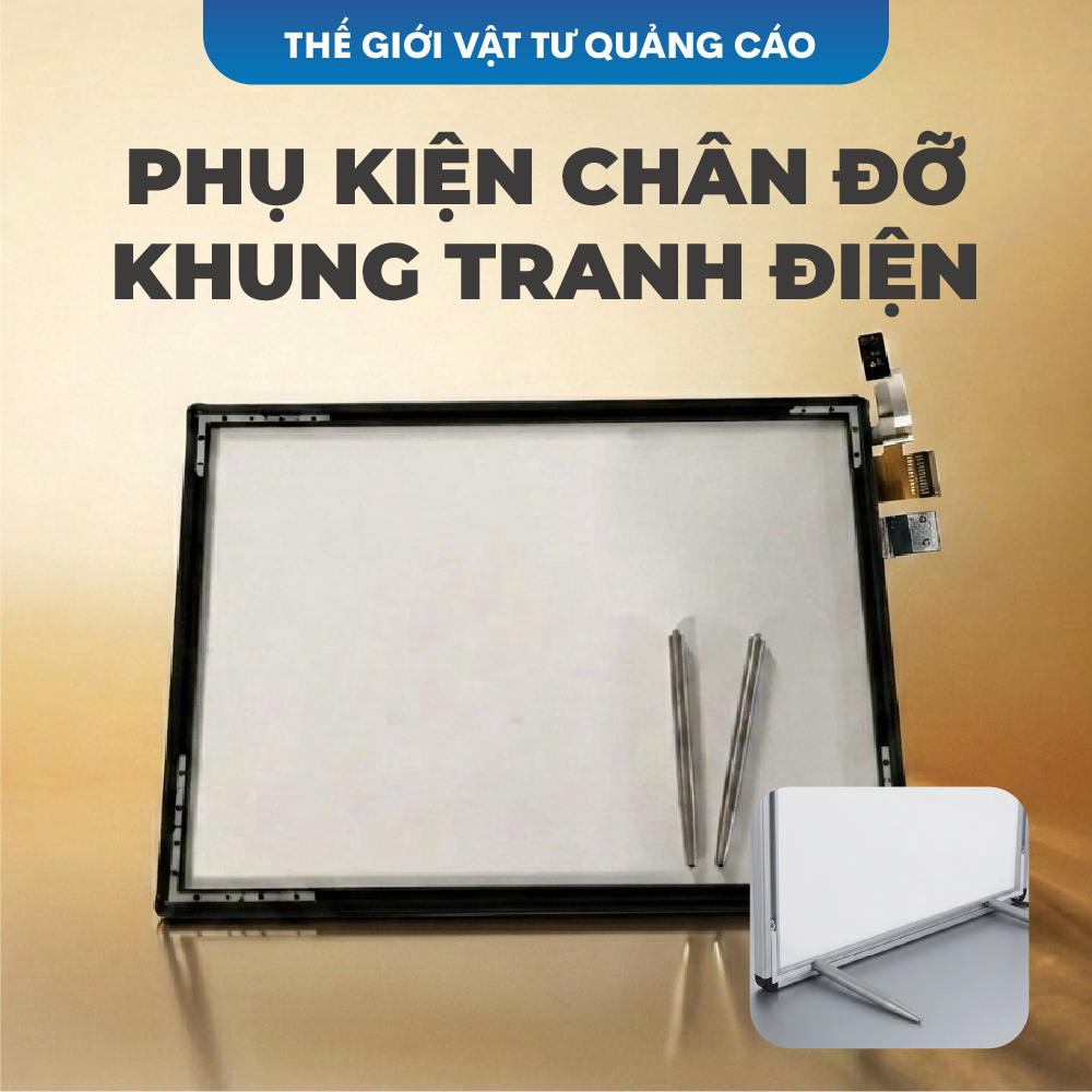 Combo 3 cặp Chân đỡ khung tranh điện BEDO - Chân chống Menu LED để bàn, phụ kiện quảng cáo mica bền đẹp