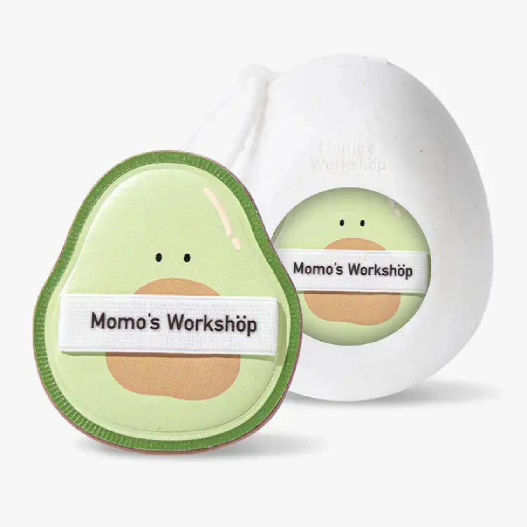 Bông Mút Trang Điểm Hình Quả Bơ Momo's Workshop Bento Buddies Paopaomi Dewy Puff Avocado (2pcs)
