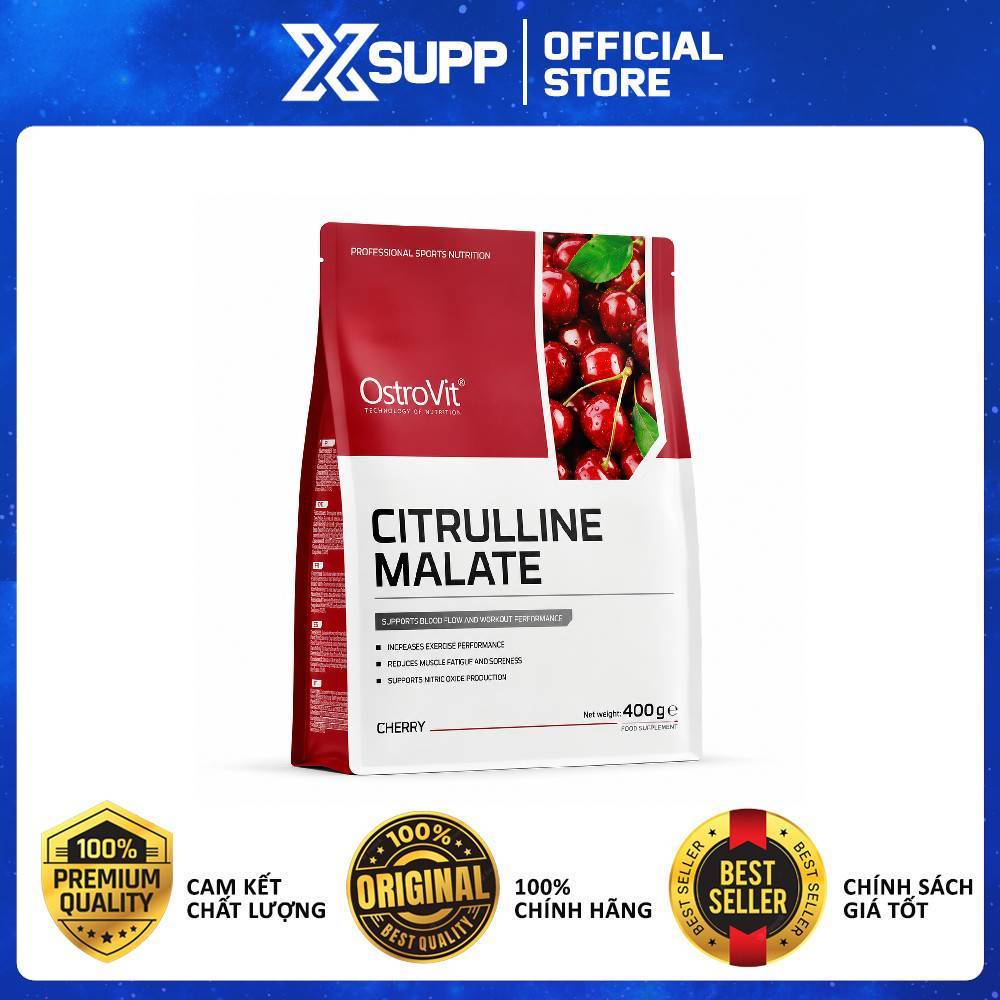 OSTROVIT CITRULLINE -  PUMP CƠ TRONG TẬP LUYỆN (400 GRAMS)