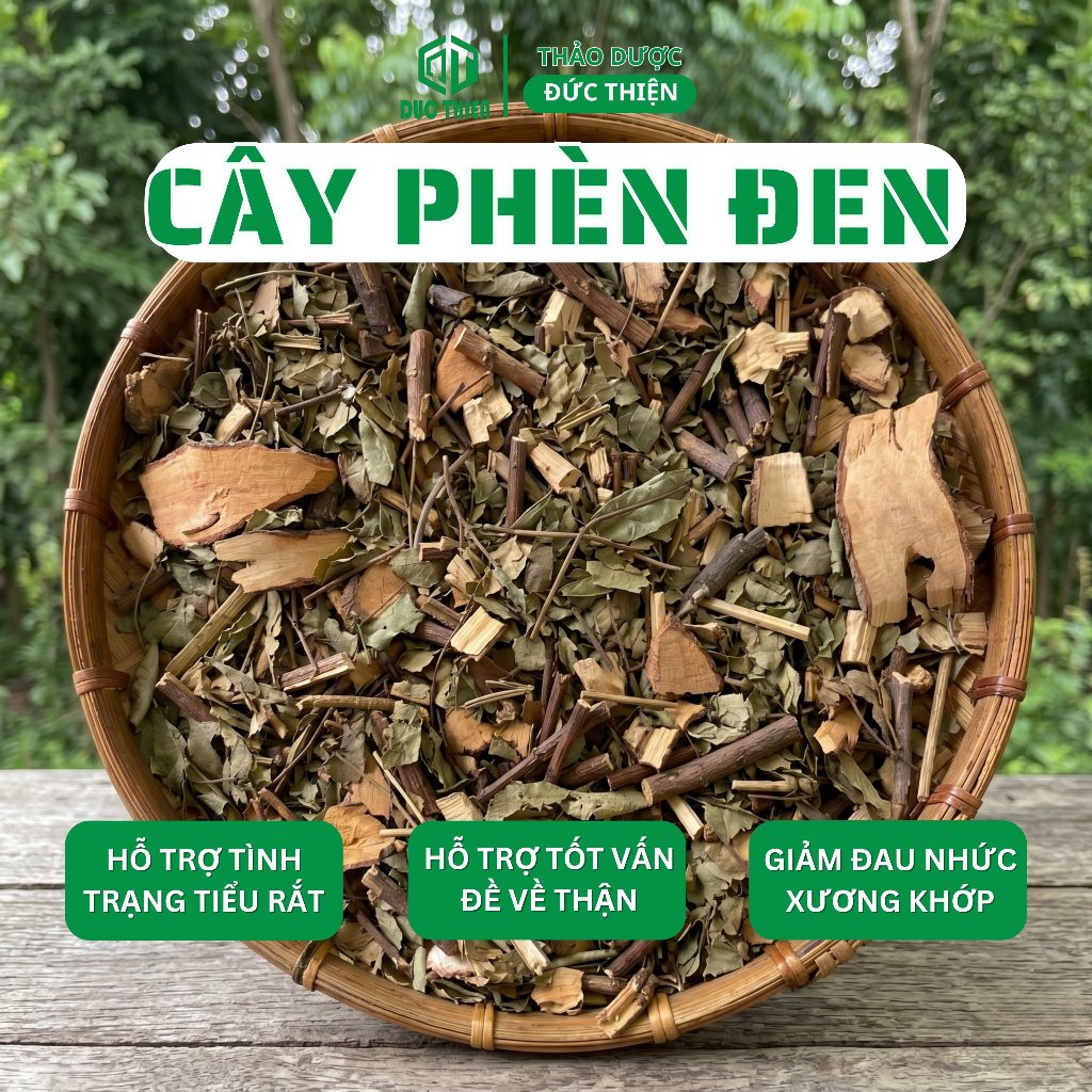 500g Cây Phèn Đen Khô Loại 1 Đức Thiện (Khô, Sạch, Thơm) - Hỗ Trợ Suy Thận, Thận Yếu, Thận Hư