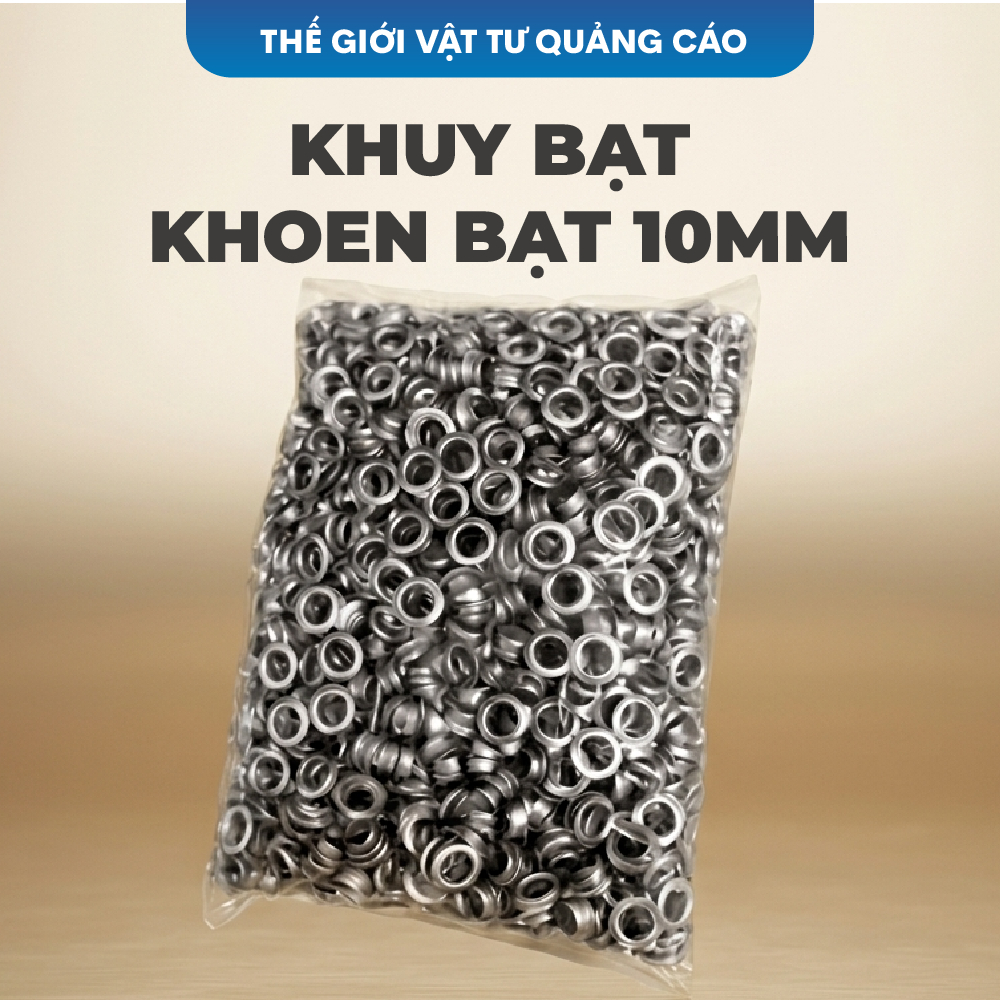 Túi Khoen bạt 10mm BEDO - Khuy đóng bạt Hiflex, bạt 3M, PVC chuyên dụng cho máy dập khuy