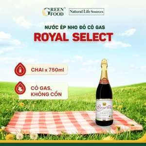 Nước ép nho đỏ Royal Select có gas không cồn - Chai thủy tinh 750ml Sang Trọng | Nhập khẩu từ Bỉ
