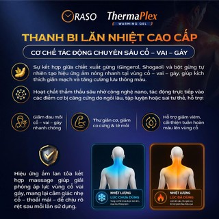 Thanh Bi Lăn ORASO - ThermaPlex 70g – Gel Massage, Giảm Đau Cổ Vai Gáy, Thư Giãn Cơ