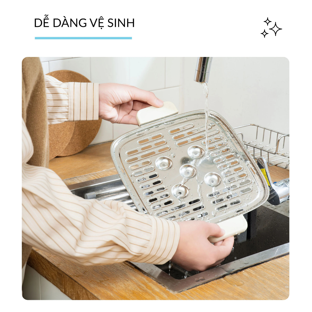 Nồi Hấp Điện 2 Tầng Haatz CIM371 10L 1000W 8 Chức Năng Nấu Hấp Đa Năng Chuẩn Hàn Quốc