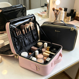 Cốp Makeup Có Gương LED - Vách Ngăn Tháo Rời - Đeo Chéo - Móc Treo Vali Kéo - Chống Nước [TẶNG QUÀ]