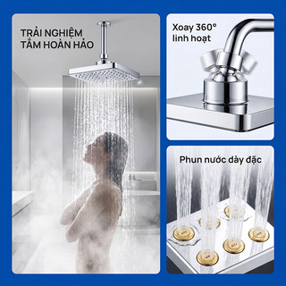 Vòi Sen Tăng Áp Cao Cấp - Vòi Tăng Áp Mạnh - Bộ phụ kiện phòng tắm - Vòi nước - Ống mềm