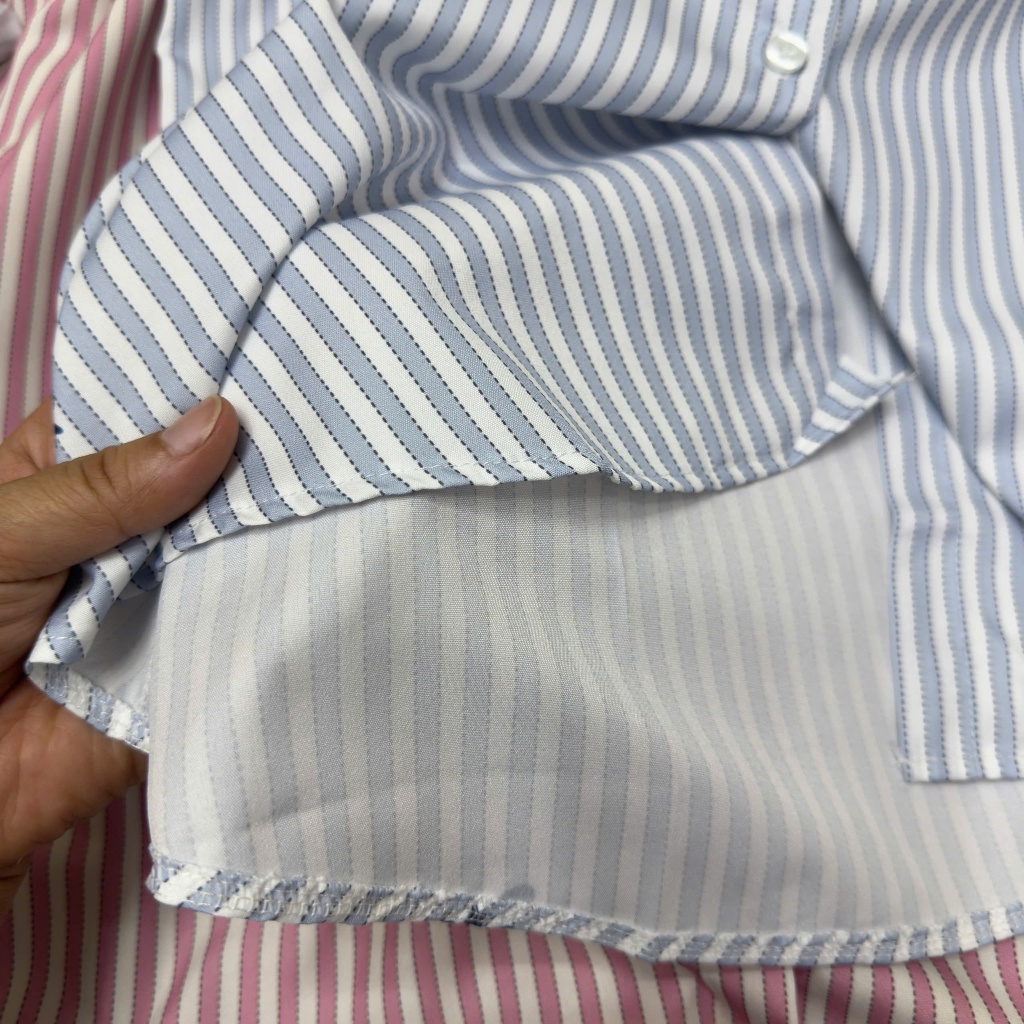 Áo Sơ Mi Bigsize Nữ Dài Tay Kẻ Sọc Thêu Nơ – Form Rộng, Chất Lụa Mềm Mịn, Thời Trang Công Sở SM181