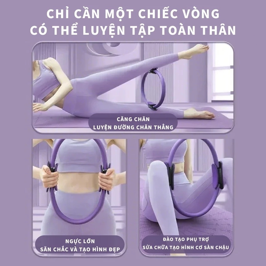 Vòng Tập Yoga Pilates, Vòng Tập Thể Dục Giãm Mỡ Giúp Săn Chắc Toàn Thân