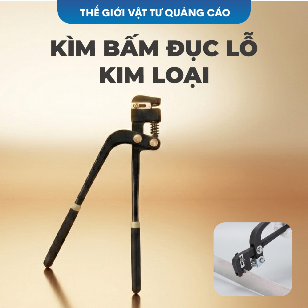 Kìm đục lỗ tôn nhôm inox BEDO - Kìm bấm lỗ chân chữ quảng cáo 3.2mm-4.2mm chuyên dụng, có lò xo trợ lực cao cấp