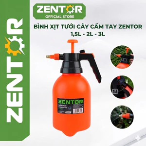 Bình xịt tưới cây ZENTOR 1.5L/2L/3L với vòi phun điều chỉnh và áp suất cao, chất liệu nhựa PP siêu bền