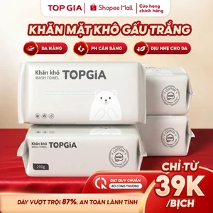 Khăn mặt khô Top Gia dùng 1 lần tẩy trang lau khô lau ướt đa năng