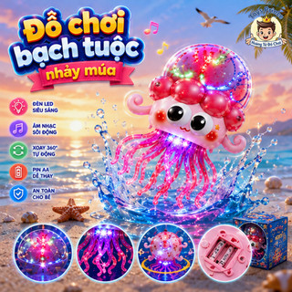 Đồ Chơi Bạch Tuộc Nhảy Múa Vui Nhộn-Đồ Chơi Con Mực Spuid Dance Phát Nhạc,Ánh Sáng Lung Linh Di Chuyển Thông Minh Cho Bé