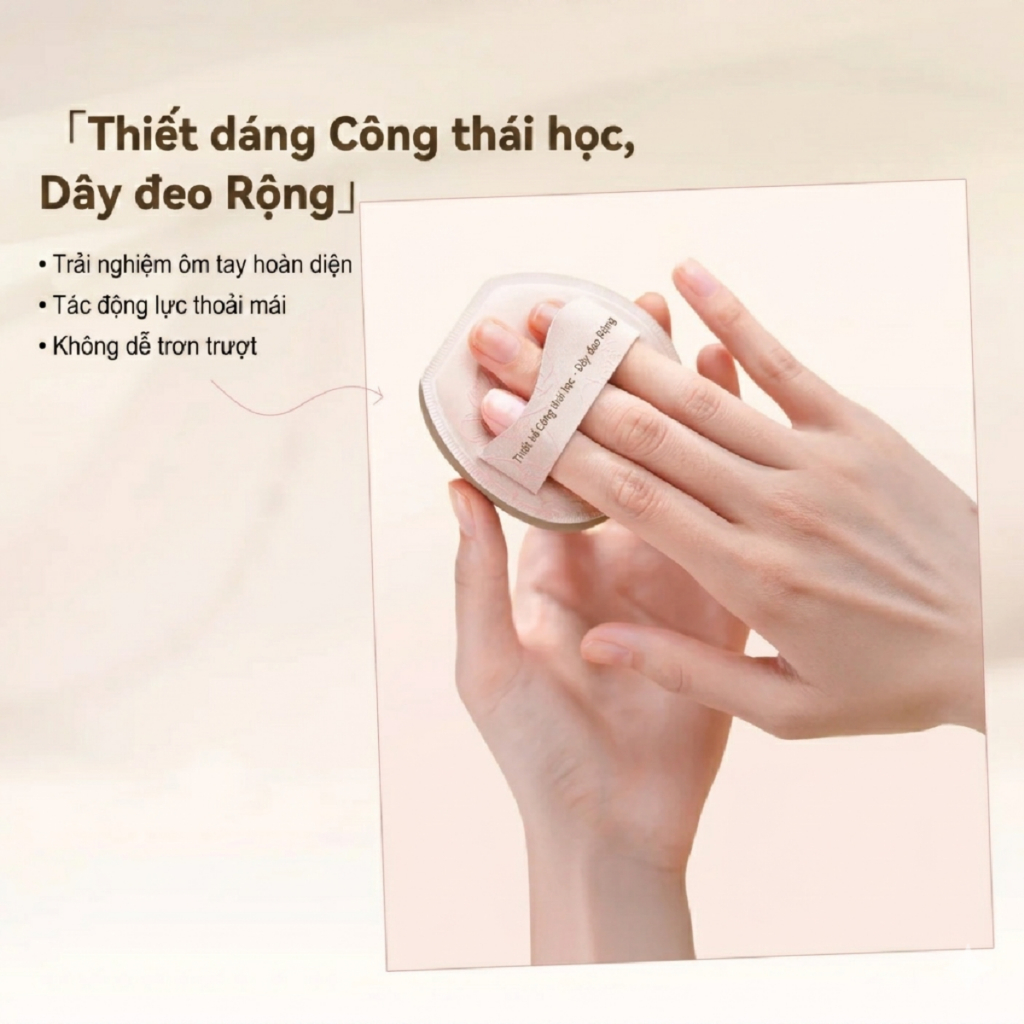 Bông Mút Tán Nền Siêu Mềm Dày 4mm Momo's Workshop Rosy Reverie Airy Mallow Puff - Rosy Cut Dry Use (2pcs)