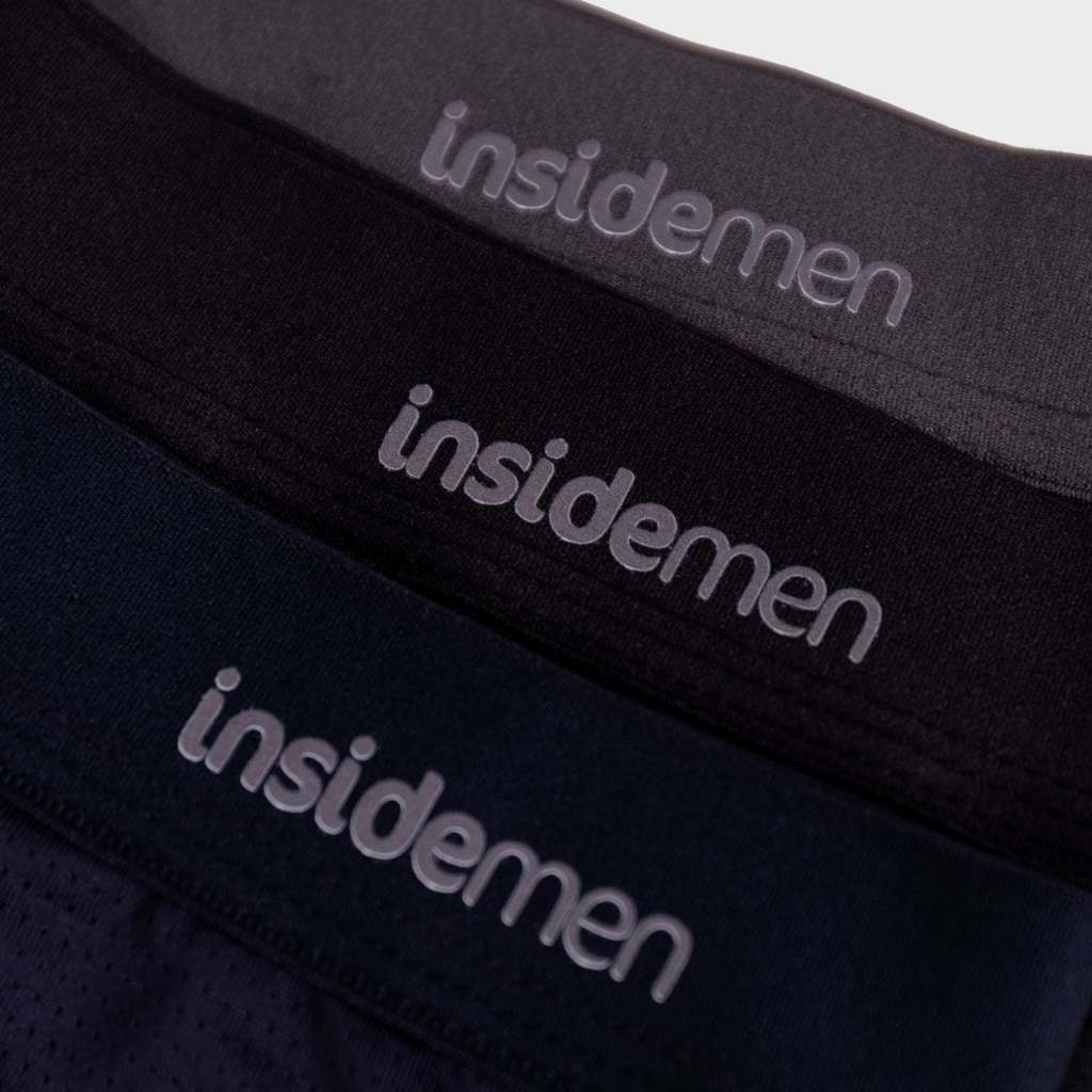 Set 3 Quần Lót Nam Boxer Insidemen ACTIVE Thun Lạnh Vải Mesh Lỗ Tản Nhiệt Mát Mẻ IBX501EDP03