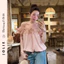 Áo Kiểu Trễ Vai Phối Bèo Buộc Nơ Mix Quần Jean Ống Rộng JOLIE