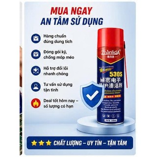 Chai xịt vệ sinh linh kiện Zhanlida 530S – Vệ Sinh Mạch Điện Tử,Bo Mạch, Điểm Tiếp 550ml