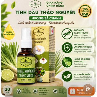 Tinh dầu Thảo Nguyên hương sả chanh 30ml đuổi muỗi và côn trùng, khử khuẩn