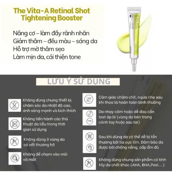 T04_ Kem dưỡng Celimax Vita A Retinal Shot Tightening Booster 15ml