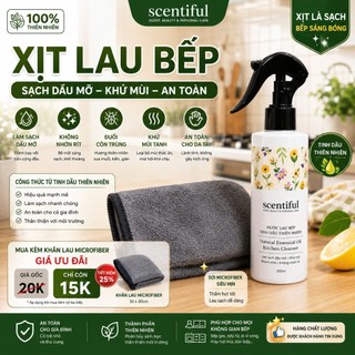 NƯỚC LAU BẾP TINH DẦU THIÊN NHIÊN 200ML – LÀM SẠCH DẦU MỠ, KHỬ MÙI, AN TOÀN CHO GIA ĐÌNH