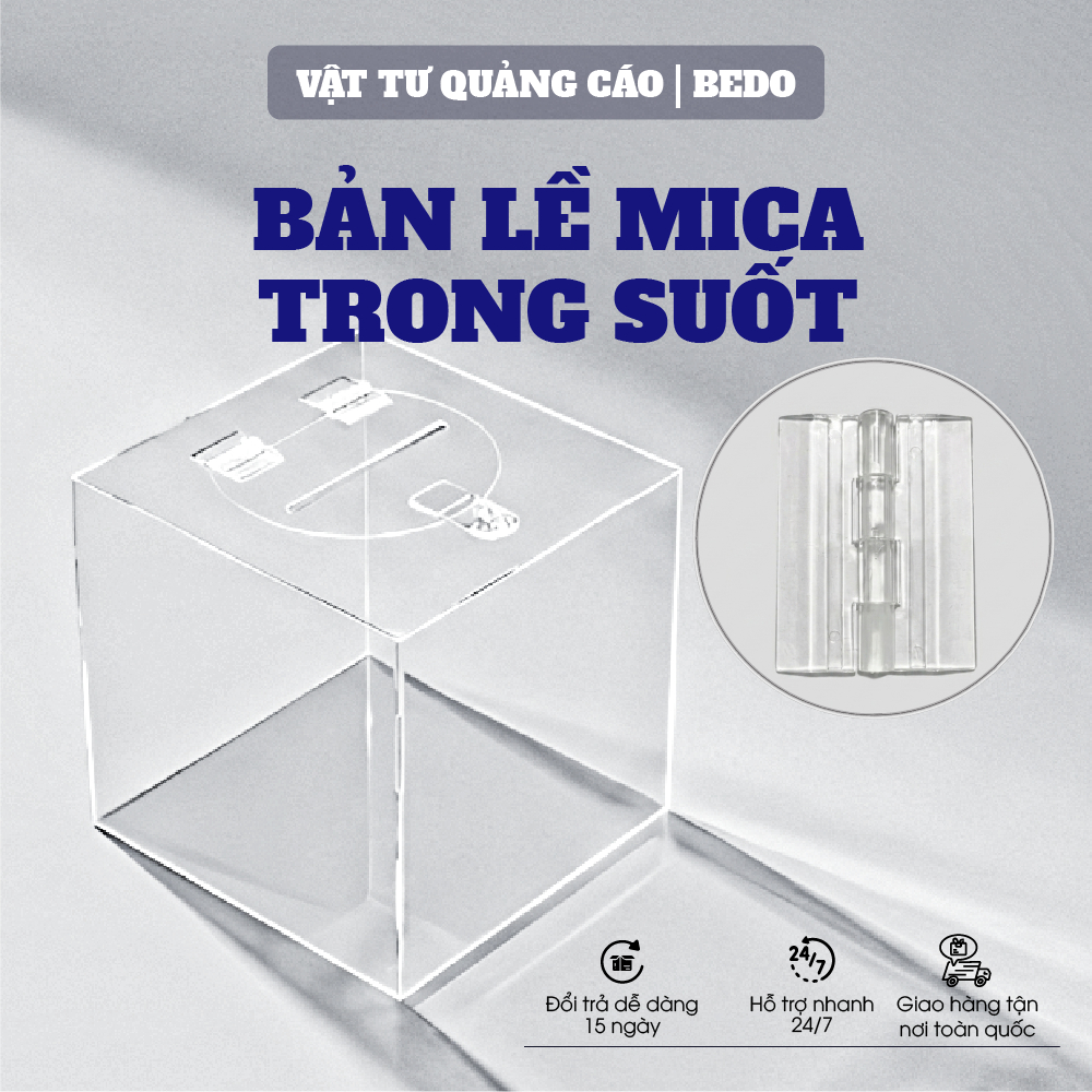Bản Lề Mica Trong Suốt Phụ Kiện Mica Cao Cấp Khóa Gập Tay Cầm Mica Làm Hộp Mica Hòm Phiếu Nội Thất