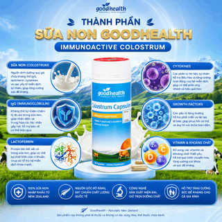 Sữa non dạng viên Goodhealth Immunoactive Colostrum hỗ trợ miễn dịch tăng sức đề kháng hộp 90 viên