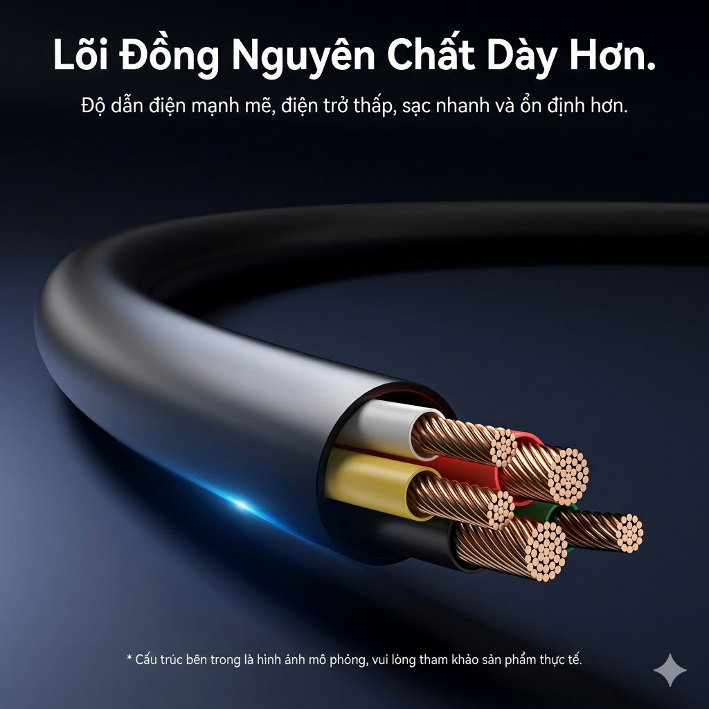 Cáp Sạc Nhanh USB-C 60W Vention PD 3A,Cáp Type C Truyền Dữ Liệu 480Mbps Cho Điện Thoại Laptop Tablet