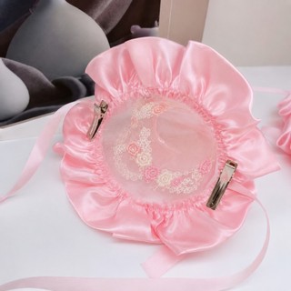 Mũ Sinh Nhật Nữ Công Chúa Màu Hồng Kèm Nơ Satin Dài | Nón Tiệc Coquette Chụp Ảnh Cosplay Hot Trend