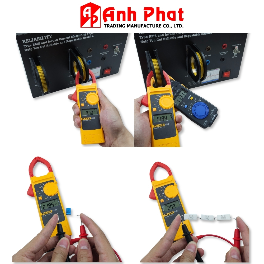 Ampe Kìm Đo Dòng AC/DC Vạn Năng FLUKE 301D/E Cao Cấp - Thiết Kế Nhỏ Gọn - Đo Lường Đa Năng - Hàng chính hãng
