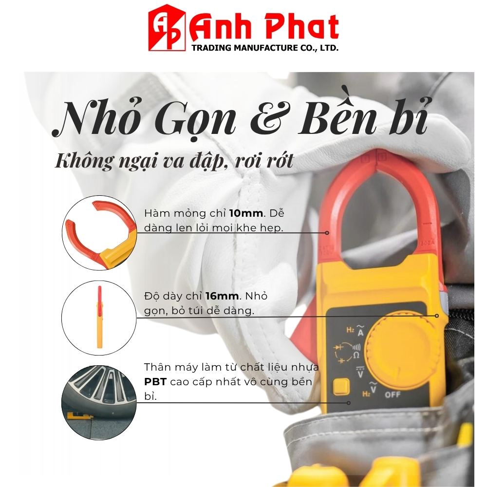Ampe Kìm Đo Dòng AC/DC Vạn Năng FLUKE 301D/E Cao Cấp - Thiết Kế Nhỏ Gọn - Đo Lường Đa Năng - Hàng chính hãng