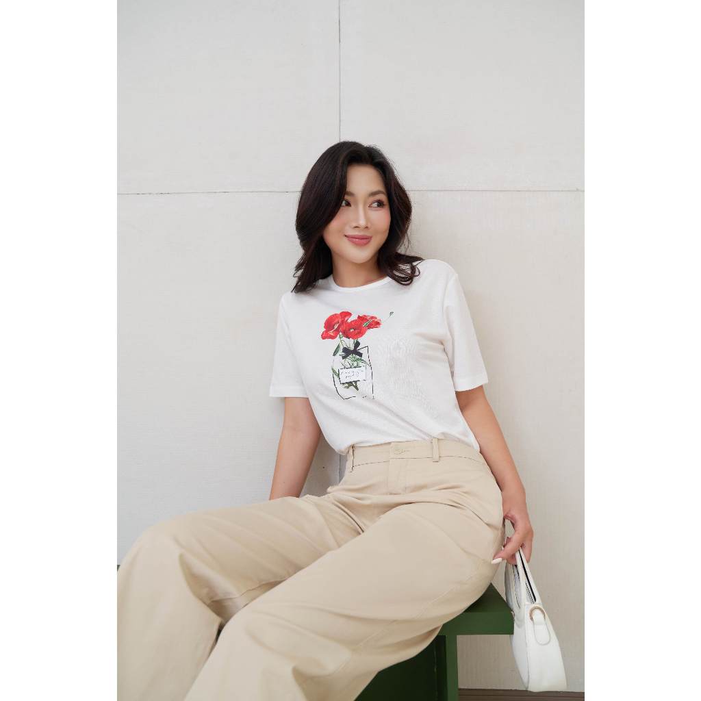 Quần Kaki Nữ Lưng Cao Ống Suông A-Line Elegant Pants Ninomaxx 2510048