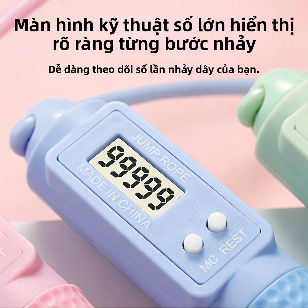 Dây nhảy đếm số, dây nhảy 2 trong 1 không dây và dây nhảy có dây, phù hợp cho tập thể dục tại nhà