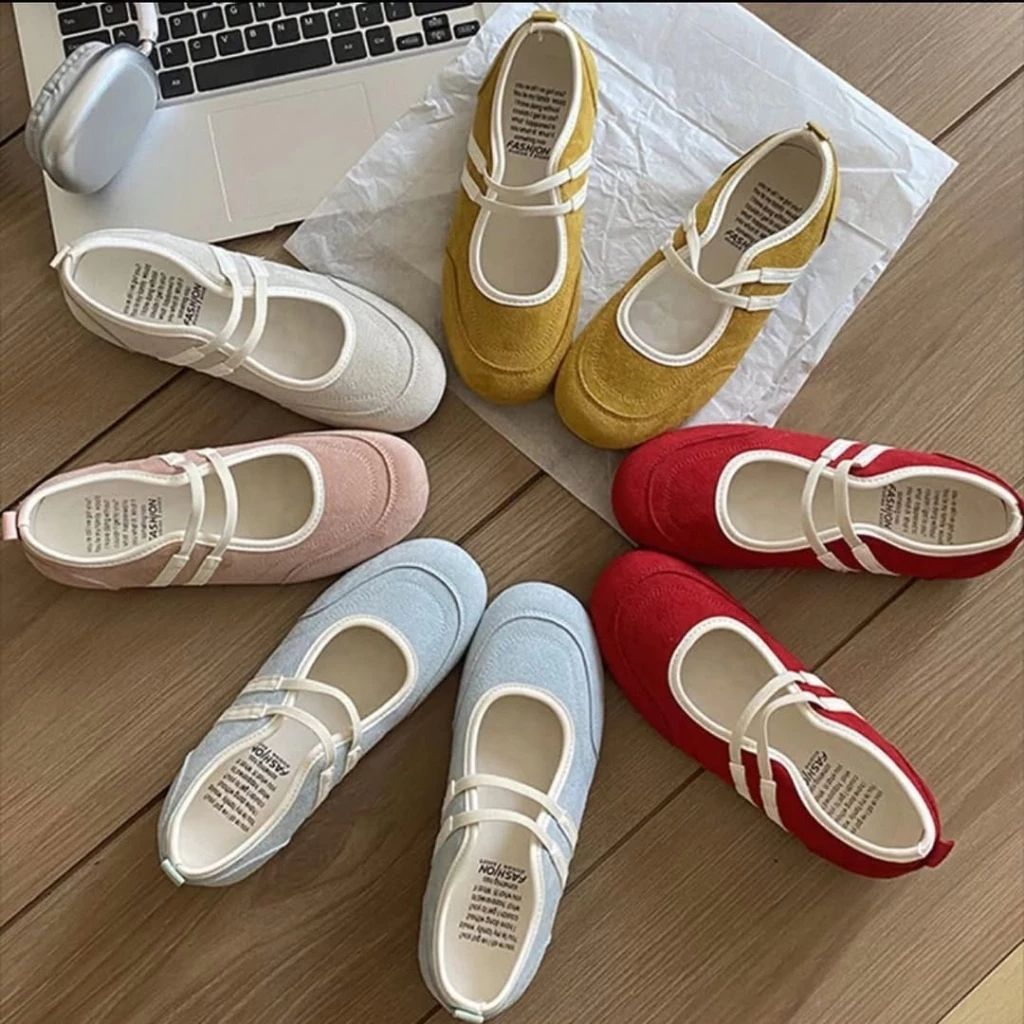 Giày Mary Jane, Giày Búp Bê Ballet Mary Jane Phong Cách Hàn Quốc N38 || Young Sneaker
