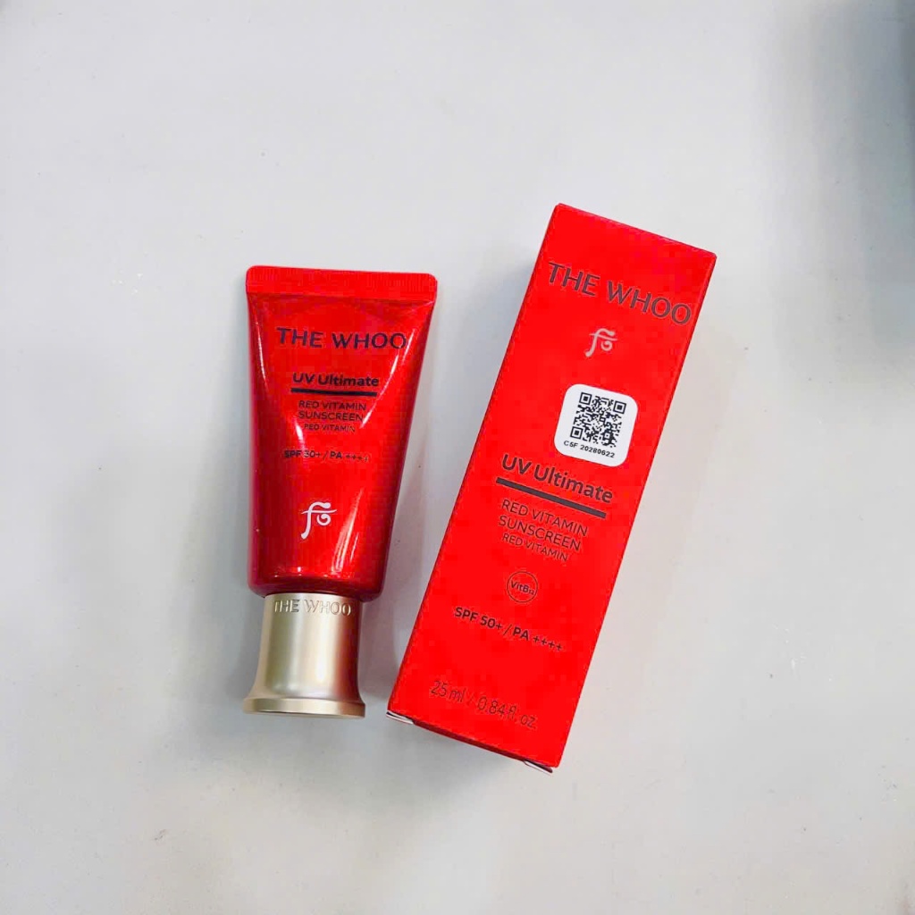 Tinh chất chống nắng chống lão hóa và làm dịu da The Whoo UV Red Vitamin Sunscreen 25ml