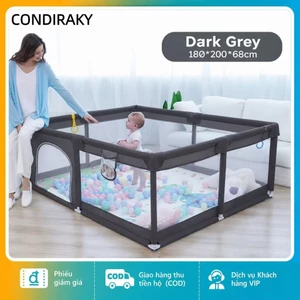 CONDIRAKY Rào chơi cho trẻ em Mẫu mới 2026 Chất liệu cho mẹ và bé Dành cho bé từ 0-3 tuổi